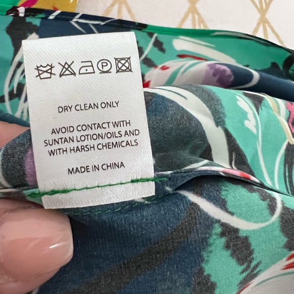 SALONI NWT Eden Floral Dress in Emerald 100% Silk Size 6 - Picture 7 of 14